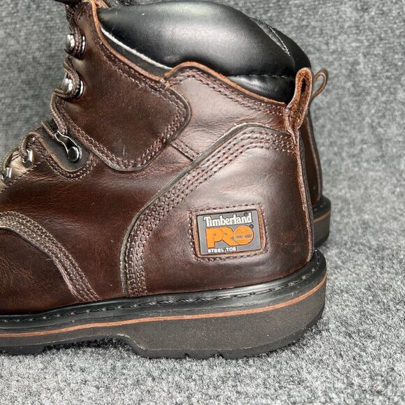 Timerland Pro Pit Boss 6" Steel Toe Work Boots Mens Size 8.5 Brown Leathe Safety - Picture 6 of 15